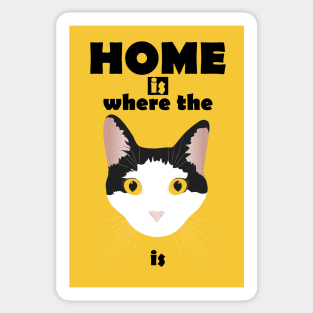 home is where the cat is Sticker